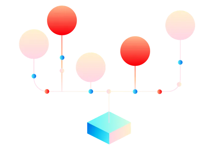 Abstract image, describing Simplified network connectivity