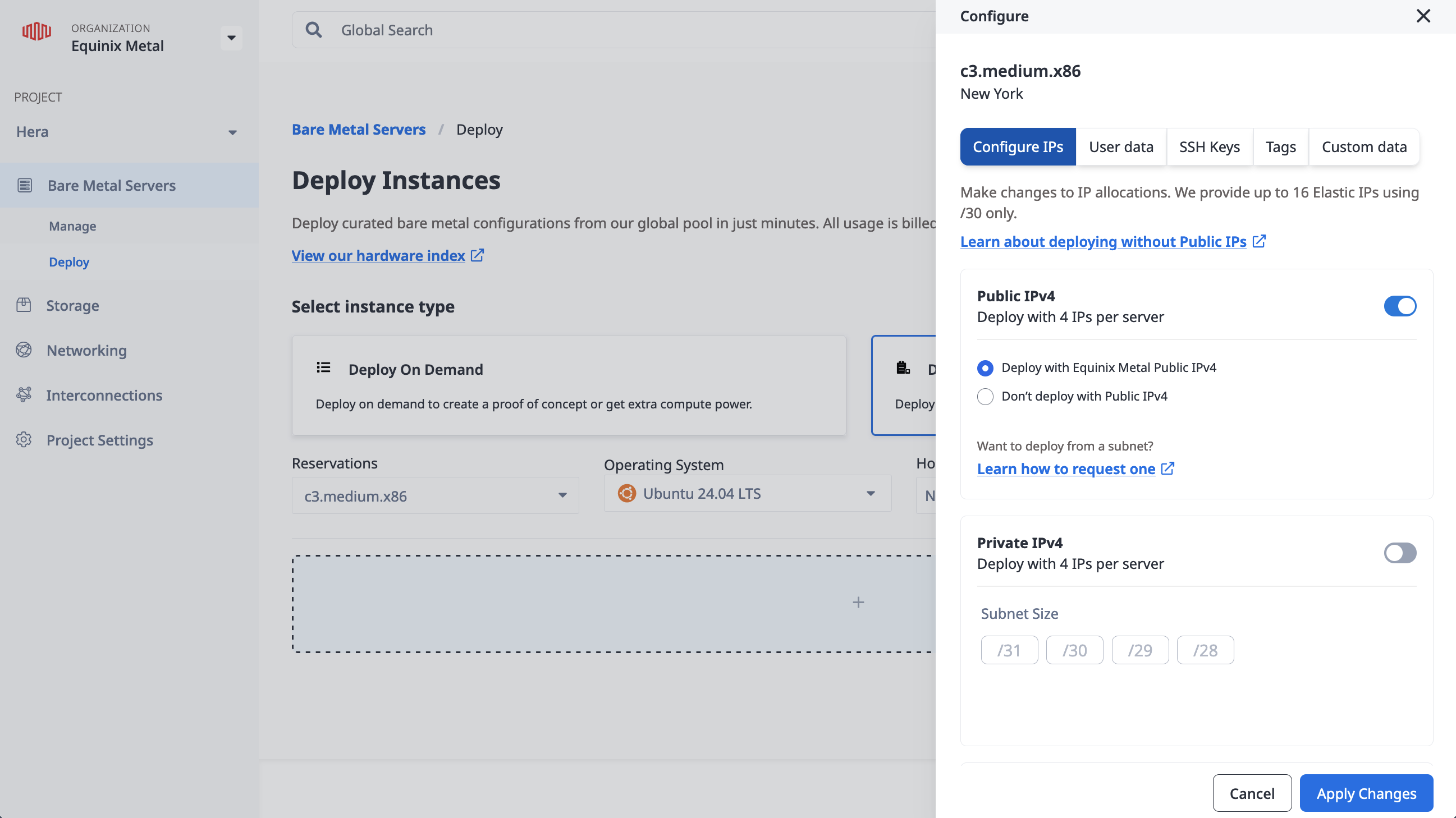 Customizing a Reserved Server Deployment