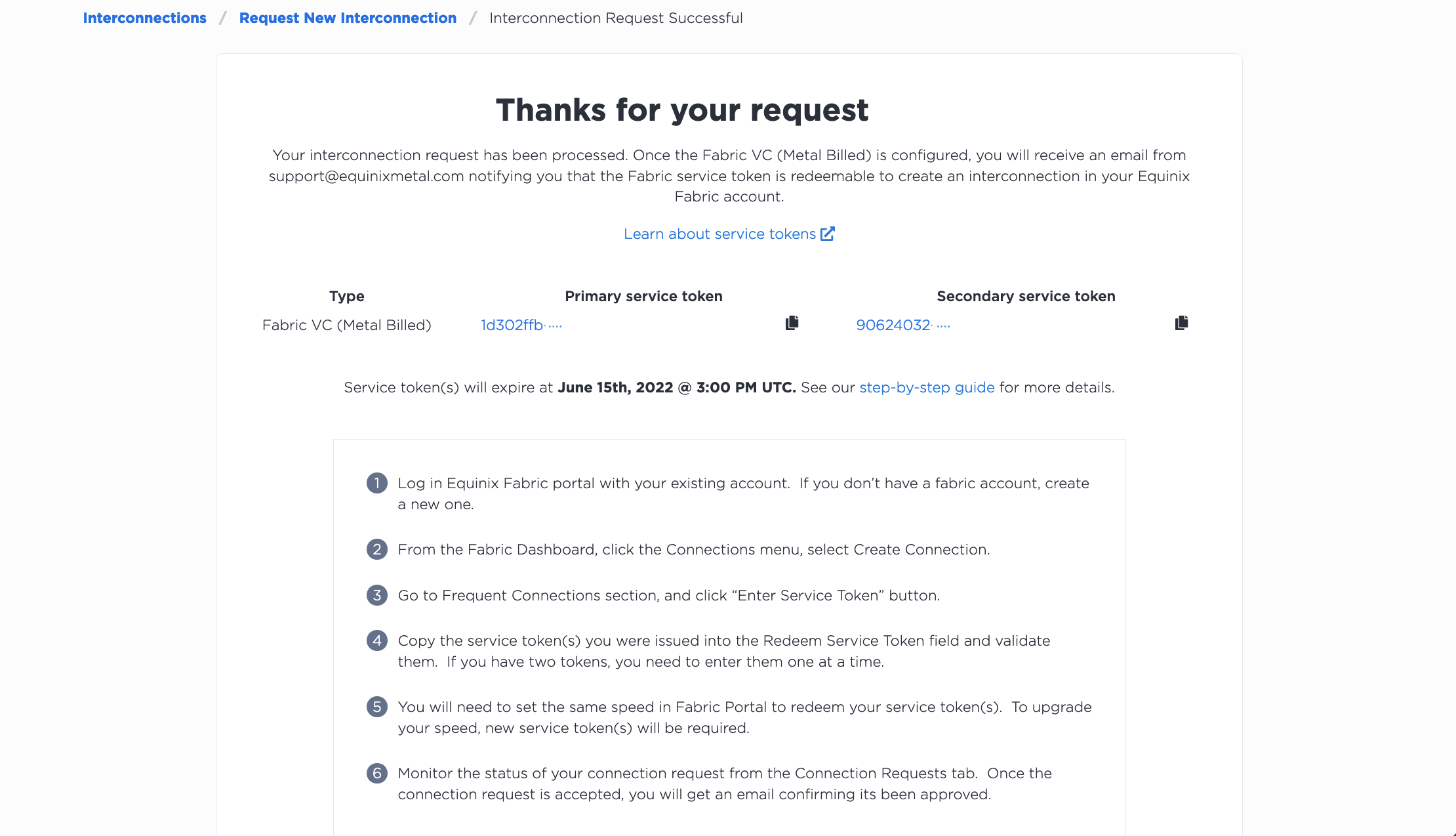 A Successful Connection Request Page