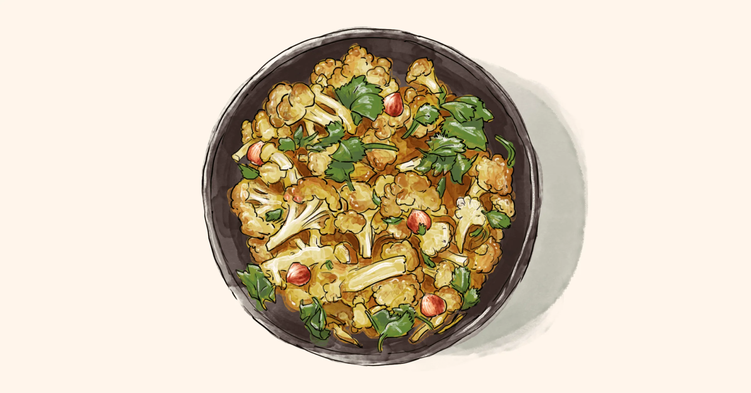Illustration of Amazing Roasted Cauliflower Salad