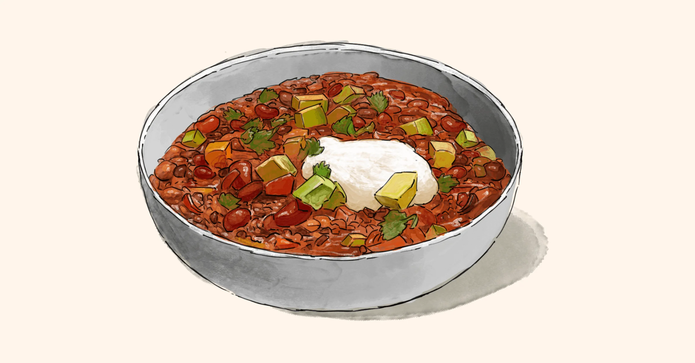 Illustration of Hippie’s Texan Vegan Chili