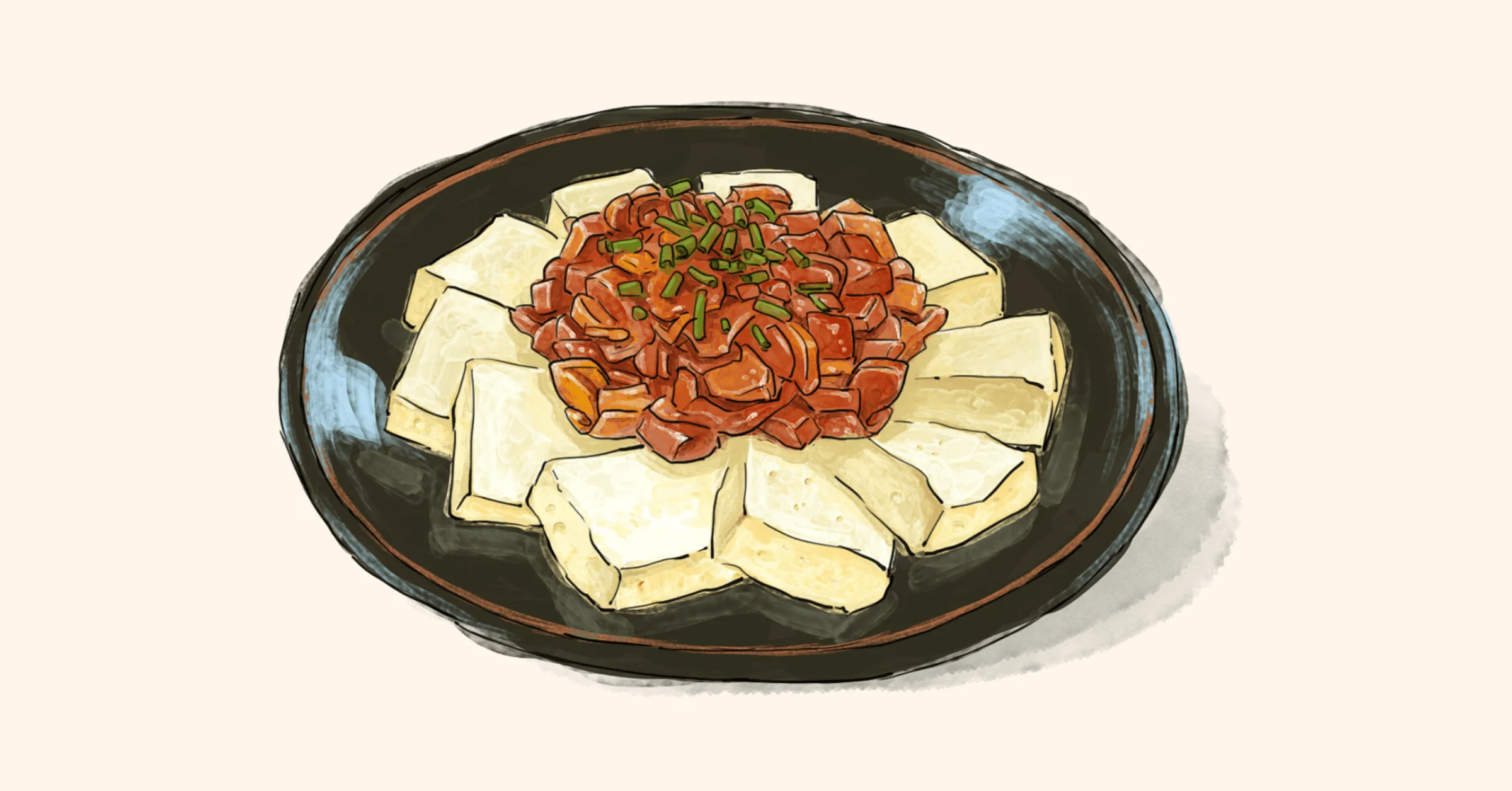 Illustration of Kickin’ Kimchi Tofu Bowl