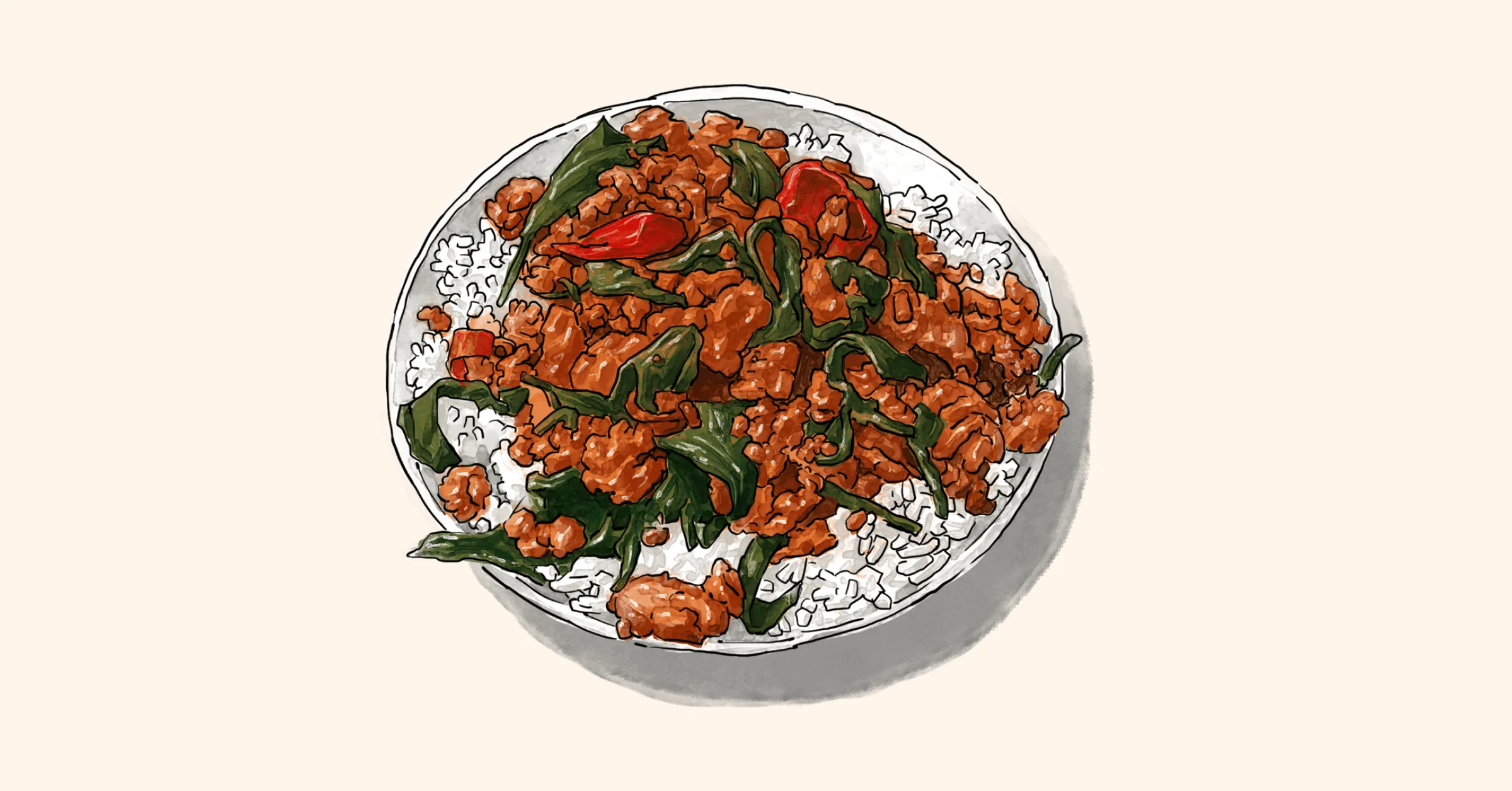 Illustration of Lazy Thai Basil Beef