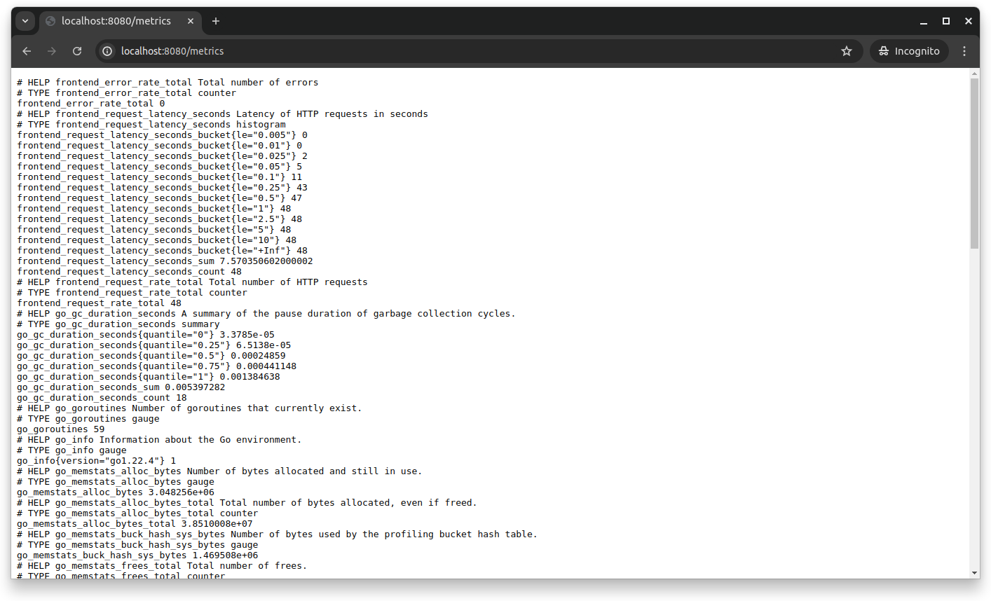 Prometheus metrics