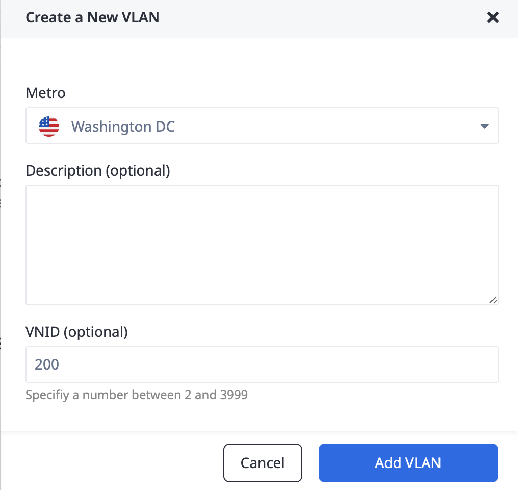 Add VLAN Details