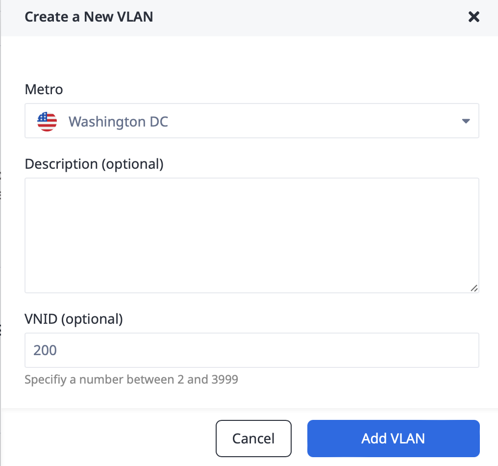 Add VLAN Details