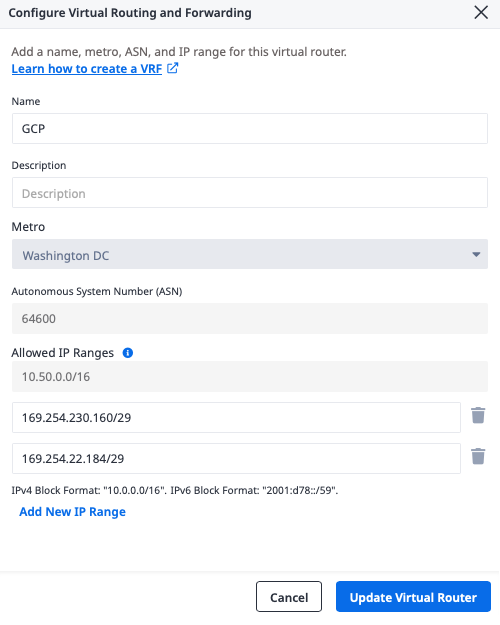 Add IP Reservation Details