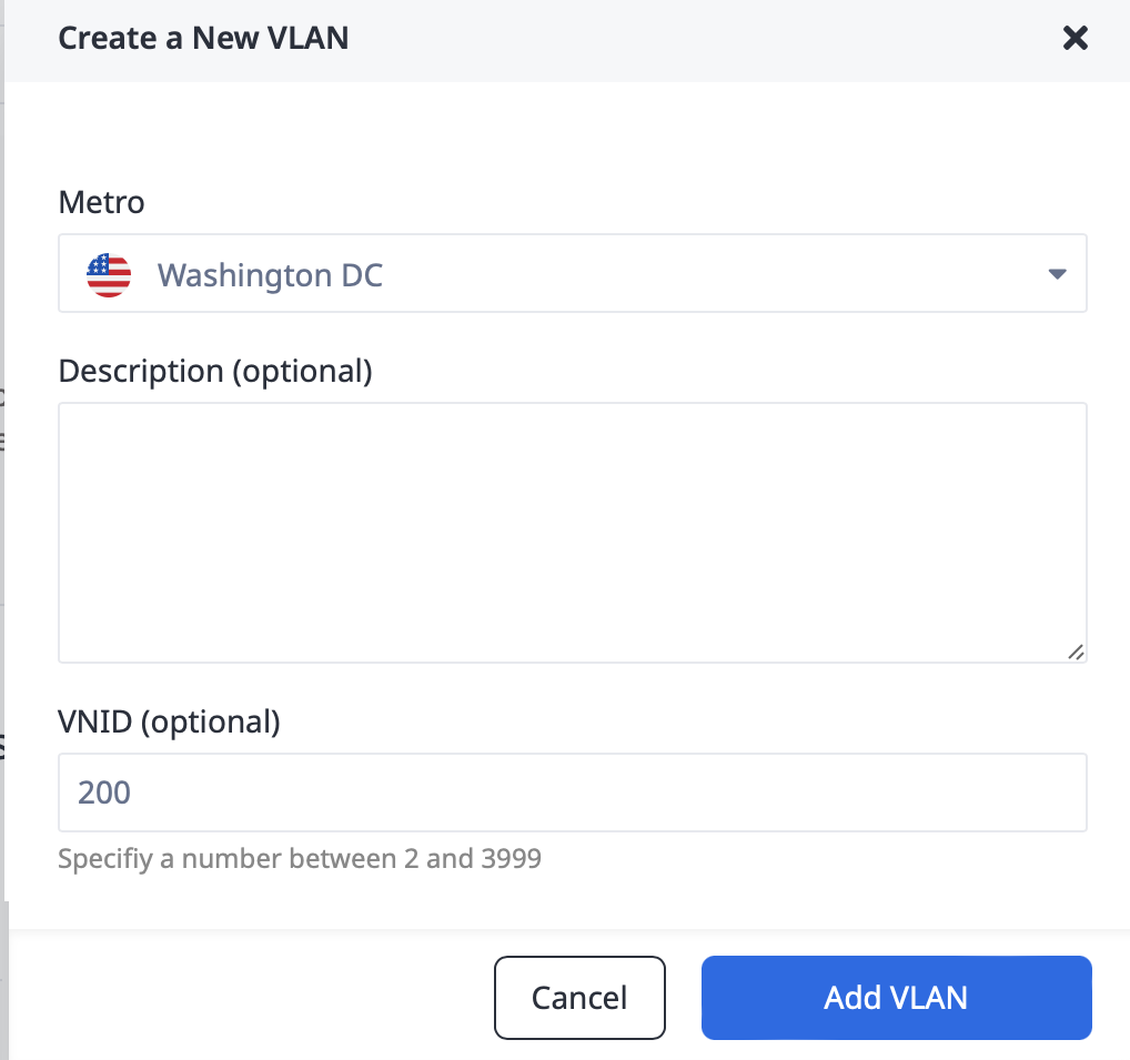 Add VLAN Details