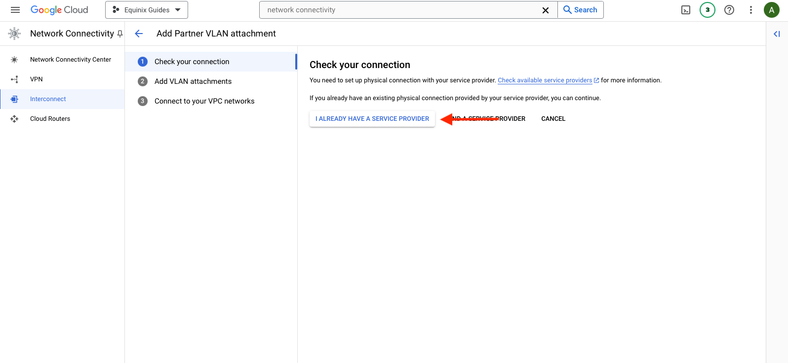 Create VLAN Attachments - Service Provider