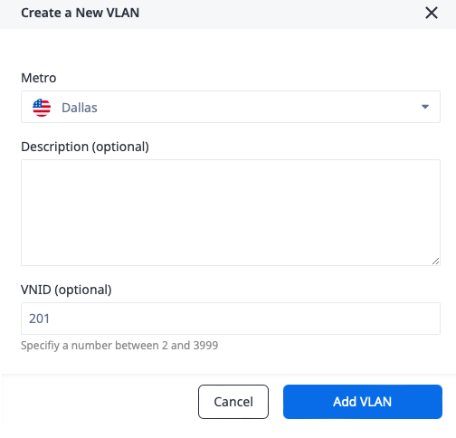 Add second VLAN Details