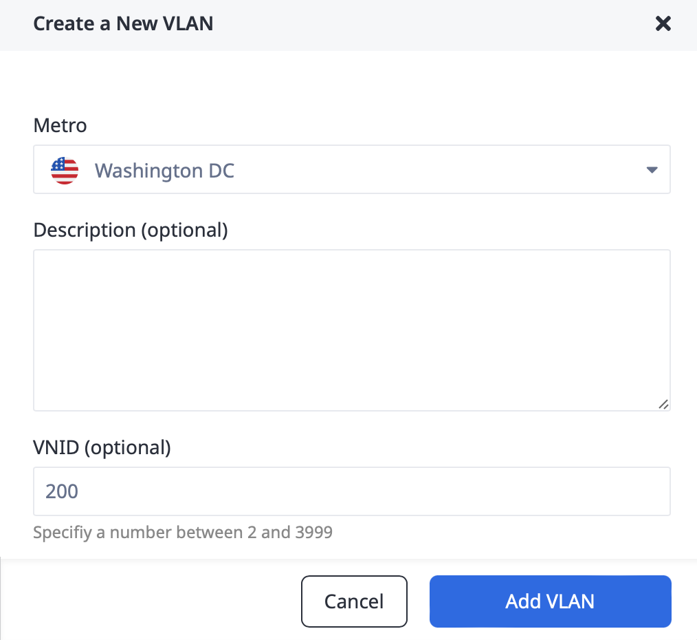 Add VLAN Details