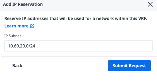 Add IP Reservation Details