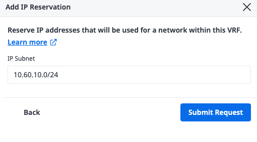 Add IP Reservation Details