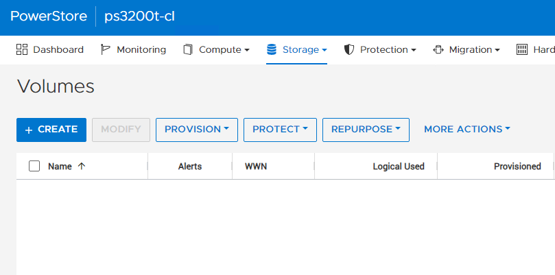 PowerStore-create-volume