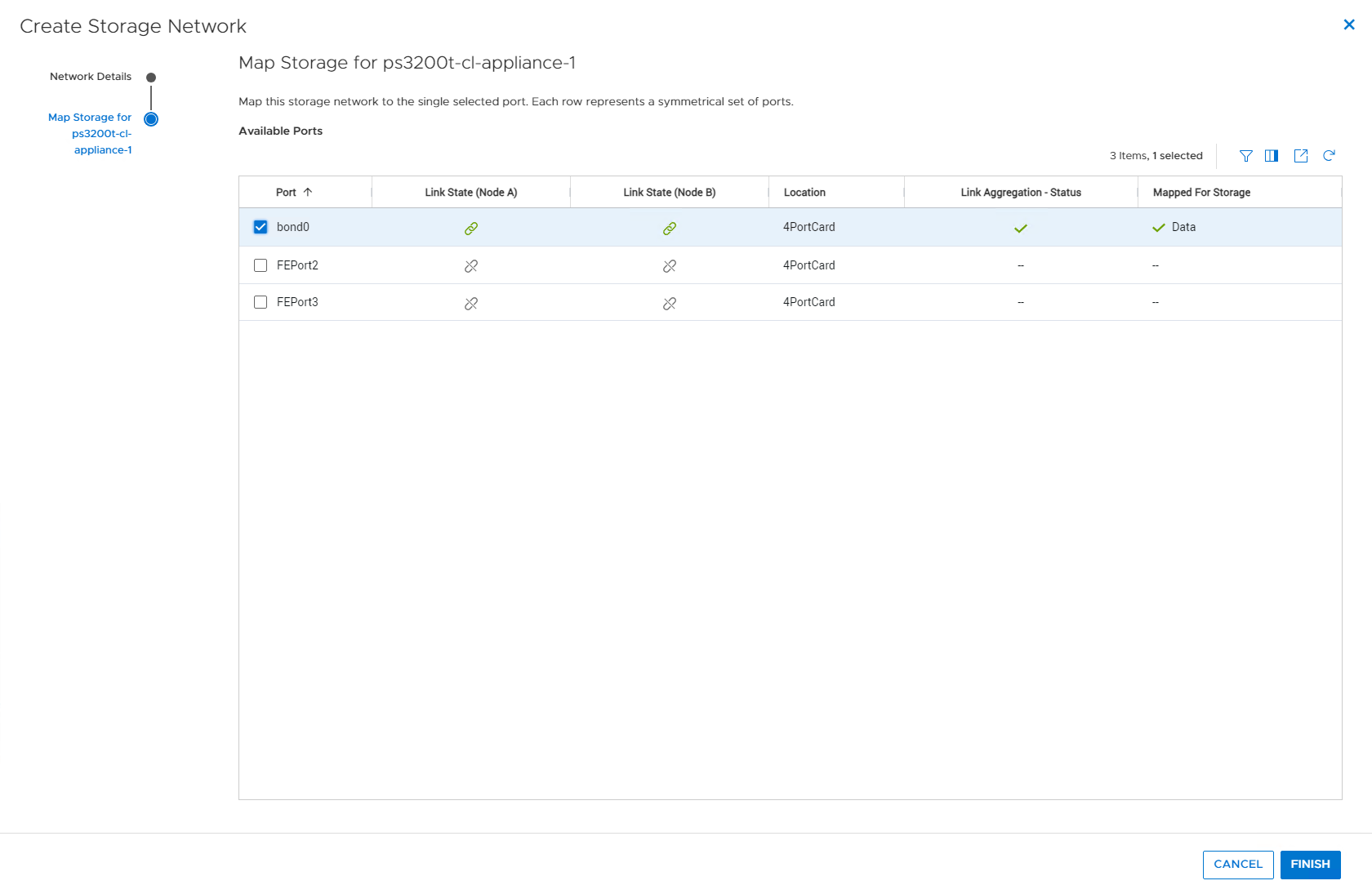 PowerStore Storage Network - Map Storage