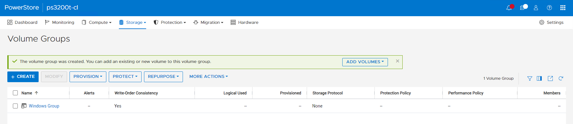 PowerStore-create-volume-group-details