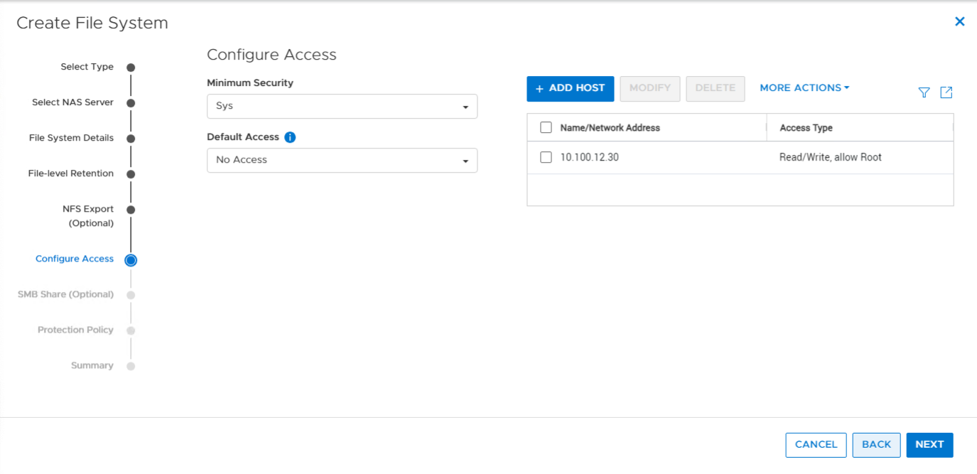 Dell PowerStore Configure Access