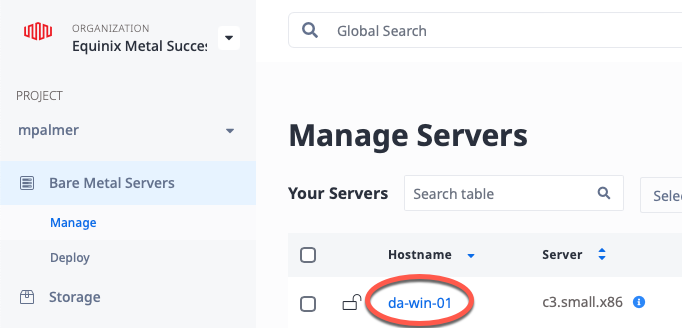 Manage Servers