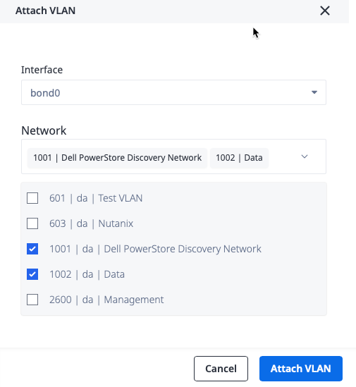 Attach VLAN