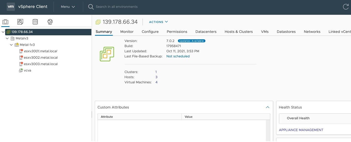 vSphere Console overview