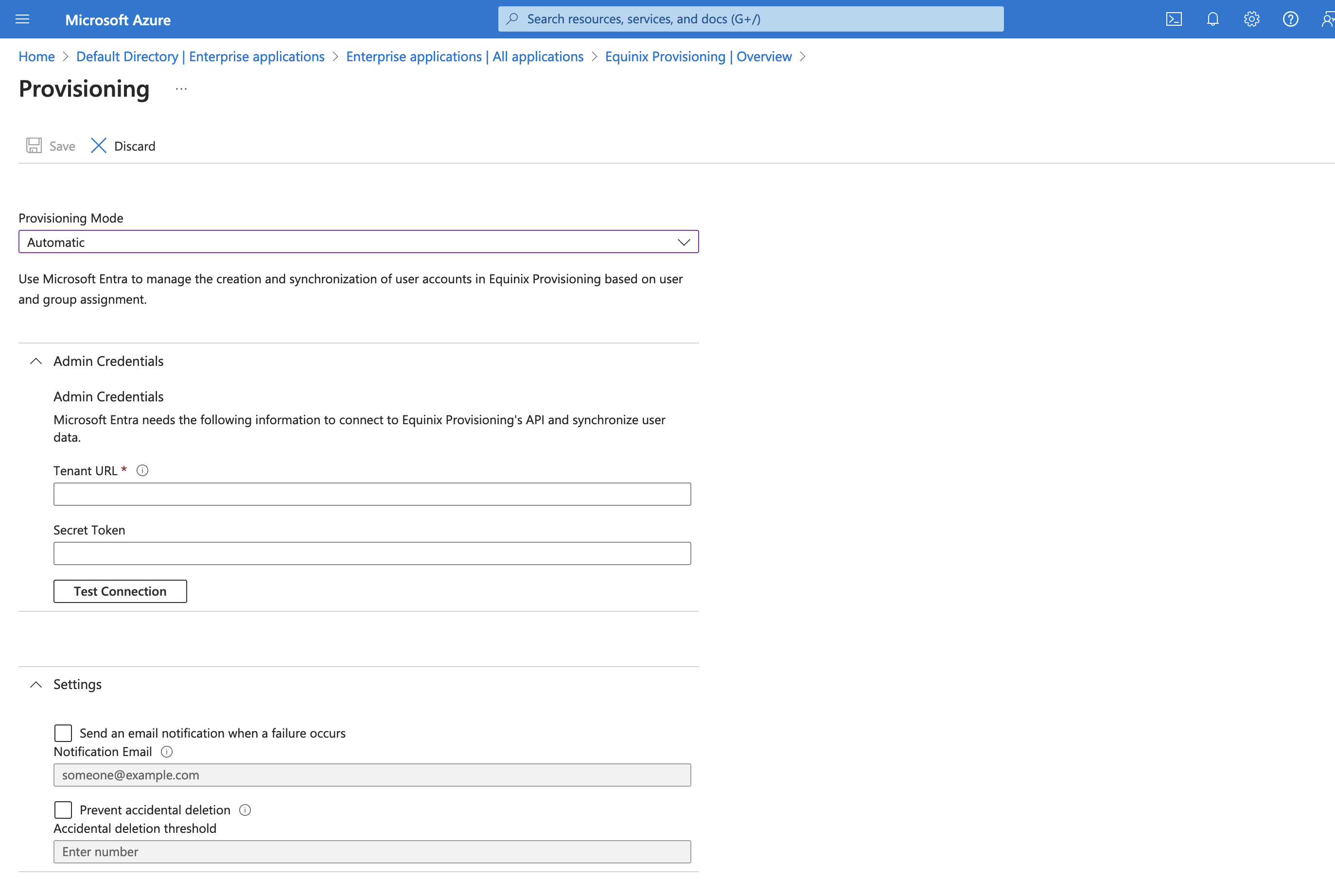 Provisioning config