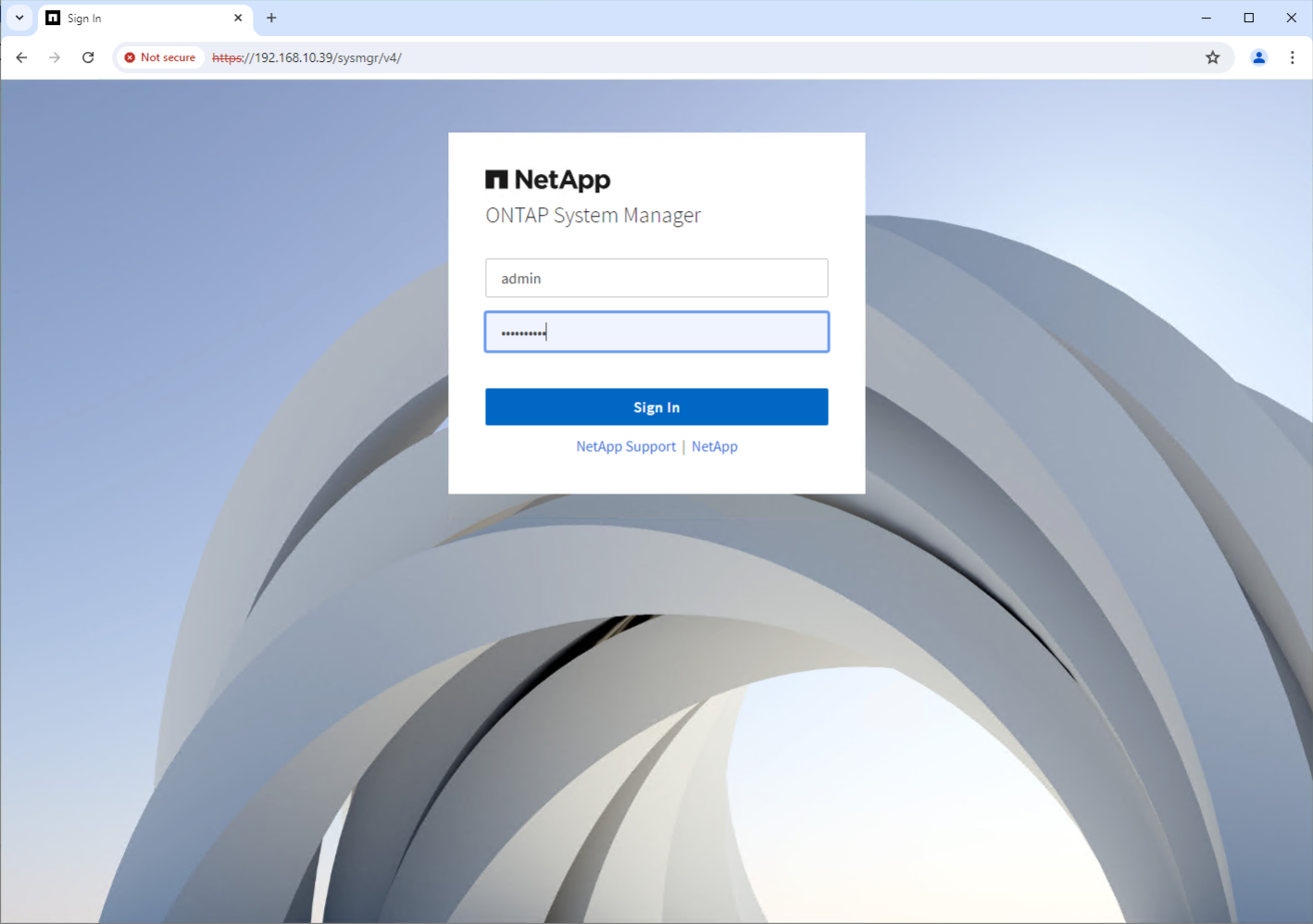 netapp console login