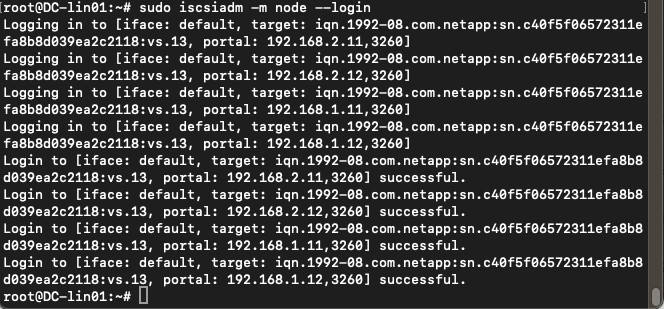 Linux Console - Connect to NetApp