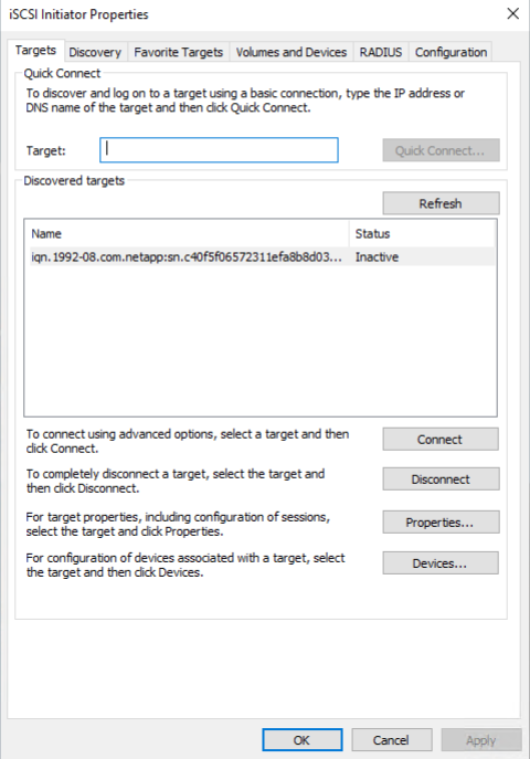 iSCSI targets