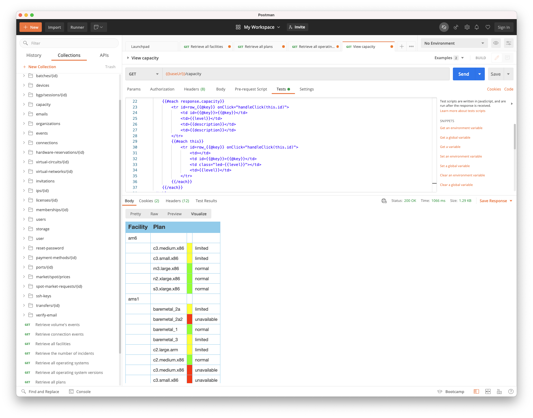 Capacity Visualization