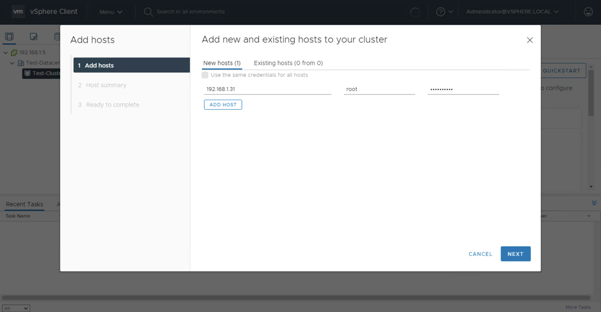 Add New and Existing Hosts to Your Cluster