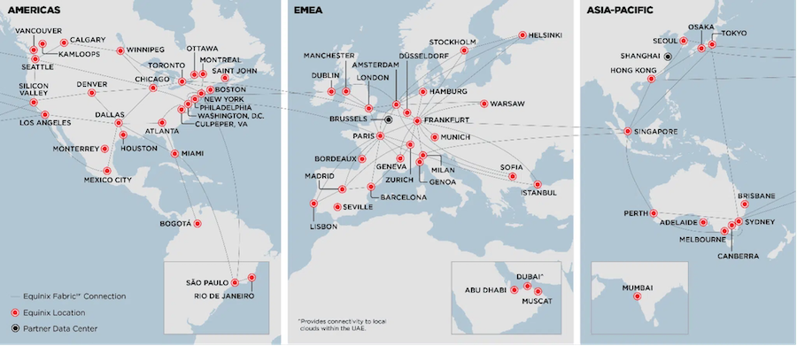 Equinix Fabric Global Map