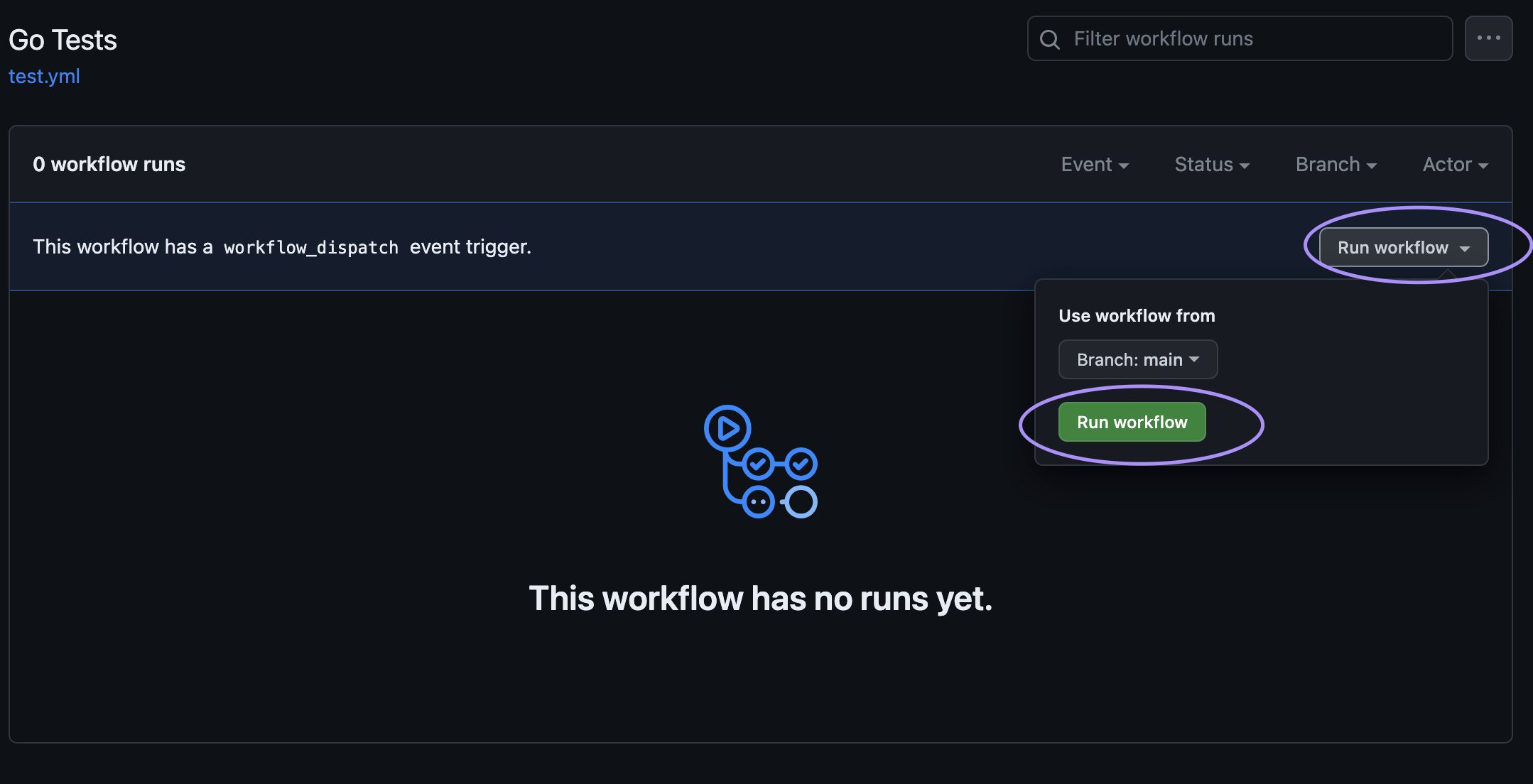 Metal CLI Actions Go Tests Run Workflow Screenshot