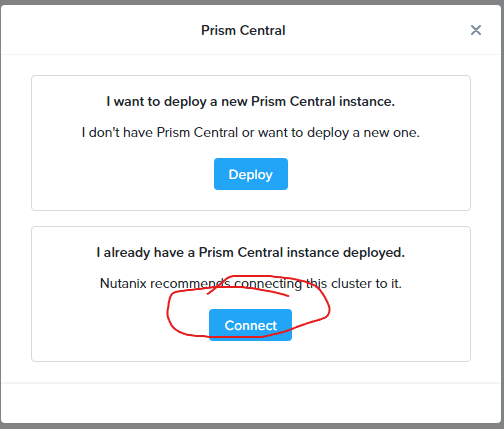 Prism Central Registration